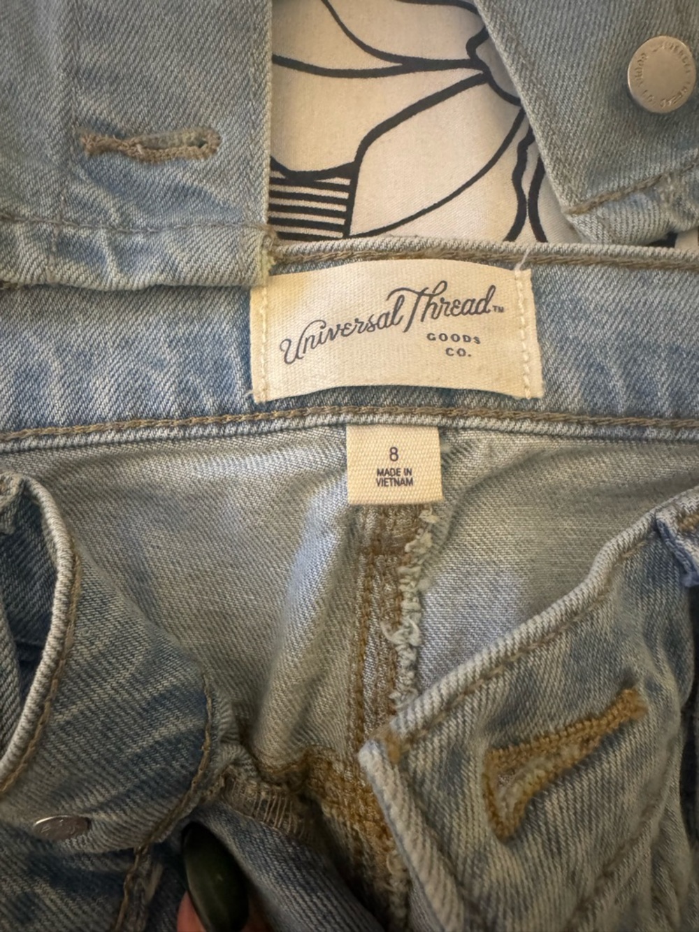 Universal Thread Light Blue Denim Crop Vest & Skirt Set - Picture 2 of 3